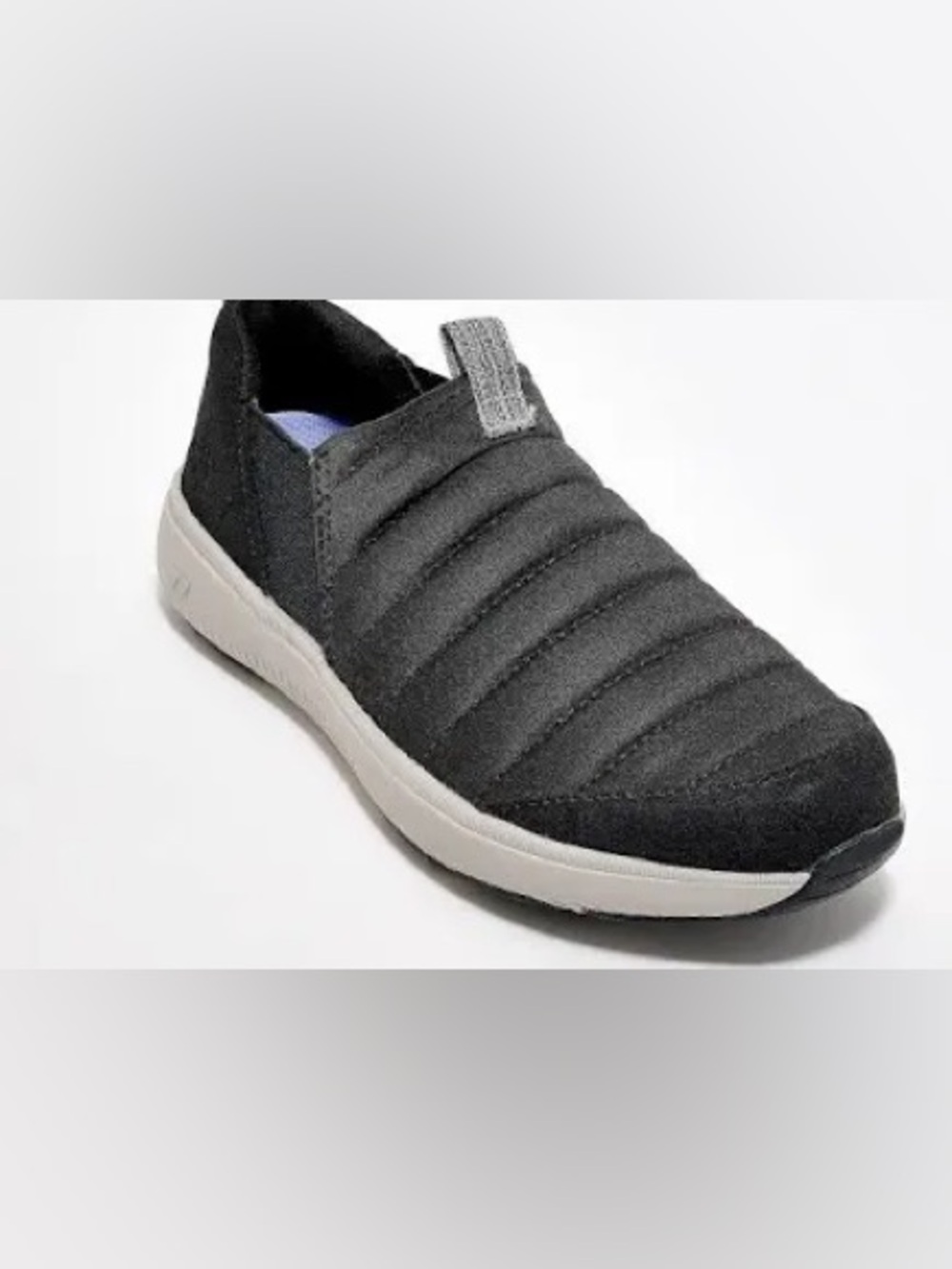Ryka Quilted Slip-On Loafer in Black and White